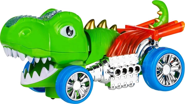 Інтерактивна іграшка Maya Toys Діно машинка з парою Зелена (4812501174823-2) - зображення 1