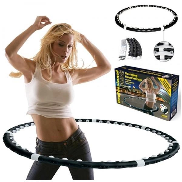 Обруч массажный Халахуп Massaging hoop exerciser с магнитами утяжеленный MASSAGING HOOP PROFESSIONAL BRADEX тренажер хулахуп для похудения 