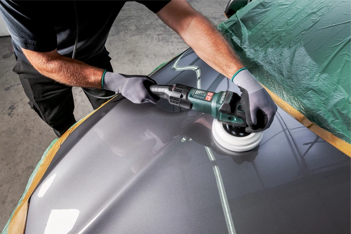 Полировальная машина Metabo PE 15-20 RT, 1500 Вт, полноволновая электроника с регулировочным колесом (Картон) 615200000 (5647) - изображение 4