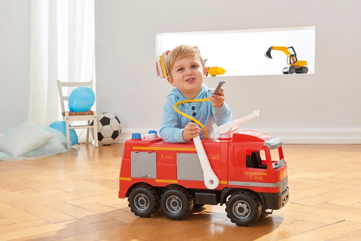 Wóz strażacki Lena Actros z nalepkami (02058EC) (4006942745296) - obraz 3