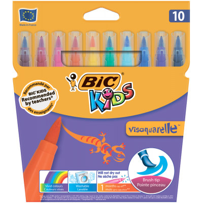 Фломастери Bic Vis Aquarelle, 10 кольорів (bc8289641) - Фото 1 Фломастери Bic Vis Aquarelle, 10 кольорів (bc8289641) - зображення 1