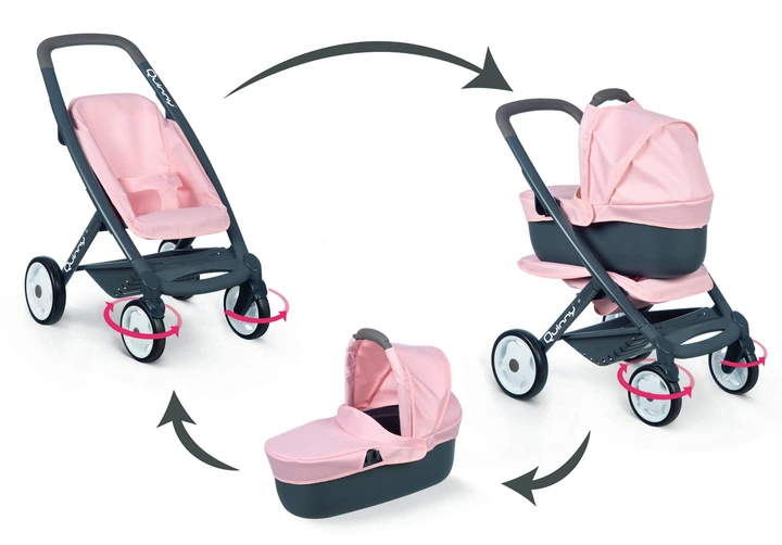 Wózek dla lalek Smoby Toys Maxi-Cosi & Quinny 3 w 1 Soft z wyjmowaną kołyską (7600253117) - obraz 5