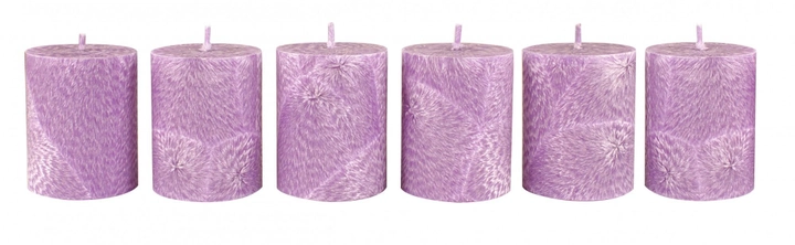 Набор свечей из пальмового воска CandlesBio Palm wax 5,5х7 см 6 штук Фиолетовый (WP 06 - 55/70) - изображение 1