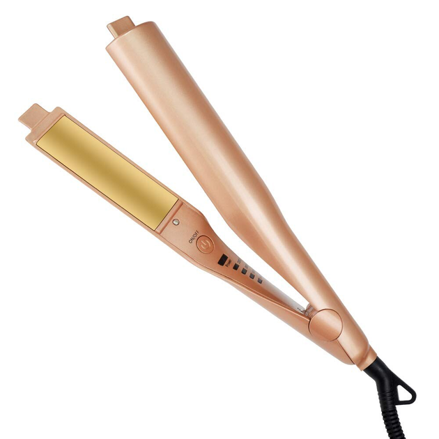 Плойка для волосся спіральна HAIR Curlinglron WA-1 45 Вт з керамічним покриттям та регулюванням температури 140-220 C для стайлінгу Золотиста - зображення 2