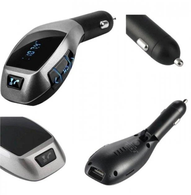 FM модулятор X5 Car Kit Bluetooth USB MicroSD MP3 модулятор, фм трансмиттер, блютуз модулятор для автомагнитолы, втомобильный FM модулятор, трансмиттер для авто с Bluetooth MP3 AUX передатчик X5 Черный - изображение 5