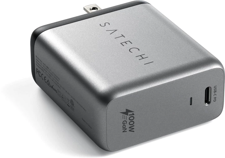 Зарядний пристрій Satechi 100W USB-C PD Wall Charger Space Gray (ST-UC100WSM-EU) - зображення 2