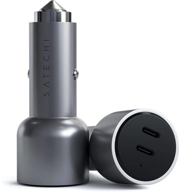 Ładowarka samochodowa Satechi 40W Dual USB-C PD Car Charger Space Grey (ST-U2C40CCM) - obraz 5