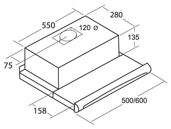 Okap kuchenny Cata TF-5250 X (8422248086264) - obraz 2