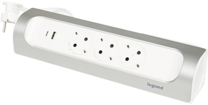 Удлинитель Legrand Угловой 3х2К+С розетки 16 А с USB A+C, с кабелем 2 м ...