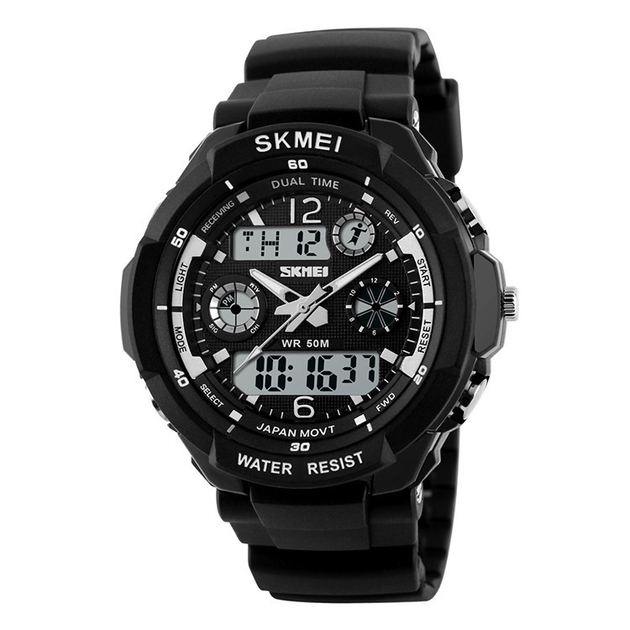 Детские наручные часы Skmei 1060 черные с серыми стрелками – купить ...