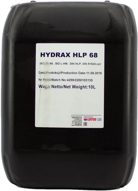 Гидравлическое масло Lotos Hydrax HLP 68 10 кг (WH-0L04550-000) – фото ...