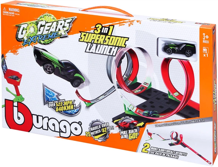 Zestaw do gry Bburago GoGears Extreme „Supersonic launch 3 in 1” (18-30533) - obraz 4