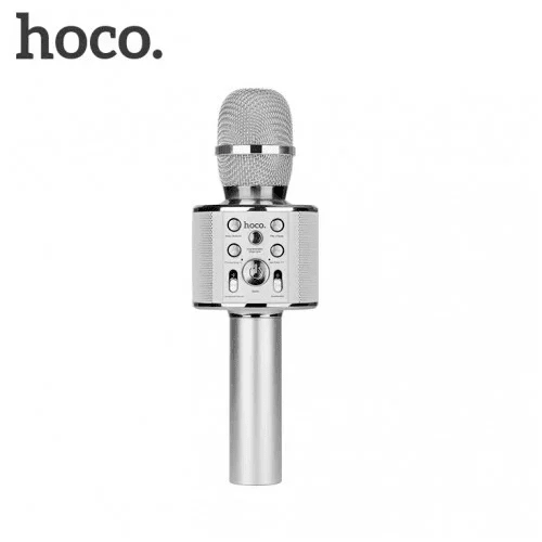 Мікрофон караоке Hoco BK3 Coll sound KTV Срібло - зображення 6