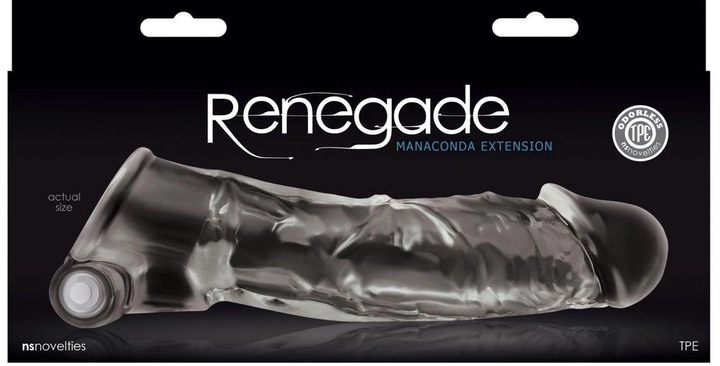 Подовжує Вибронасадка на пеніс Renegade Manaconda колір прозорий (19528041000000000) - зображення 2