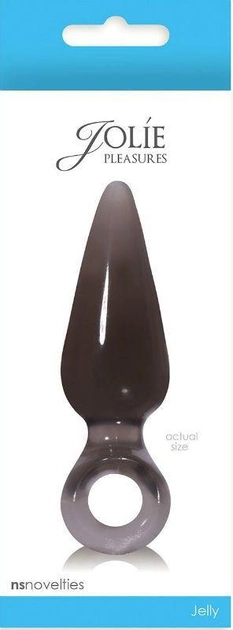 Анальная пробка Jolie Pleasures Jellie Buttplug Charcoal Large цвет черный (15767005000000000) - зображення 1