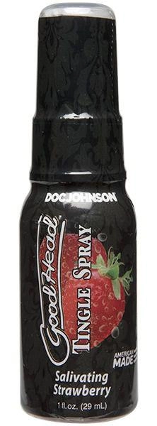 Оральний спрей з ефектом поколювання Doc Johnson GoodHead Tingle Spray смак полуниця (21884000000019000) - зображення 1