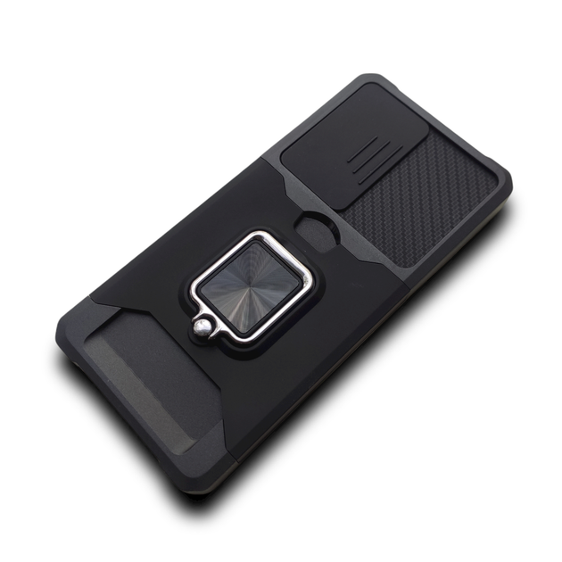 Протиударний чохол ARMOR Business Card Ring для Samsung Galaxy S21 Ultra броньований бампер з кільцем підставкою Чорний - зображення 4