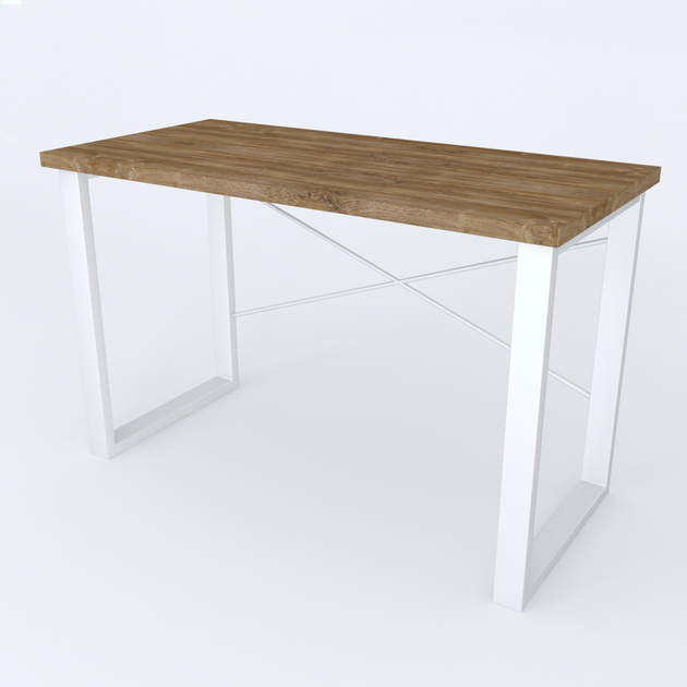 Письменный стол Ferrum-decor Драйв 750x1400x600 Белый металл ДСП Дуб Таверна 32 мм (DRA188) - изображение 2
