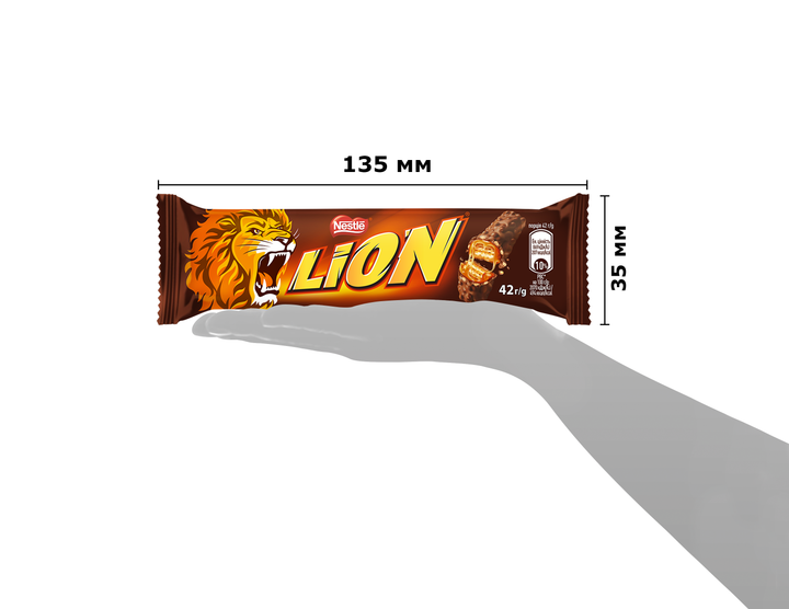 Упаковка батончиков Lion карамельный 48 шт х 42 г (4823000918726) - изображение 4