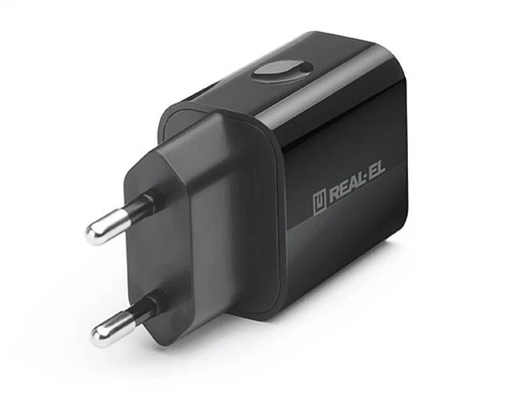 Сетевое зарядное устройство REAL-EL CH-210 (2USB, 2.1A) Black - изображение 2