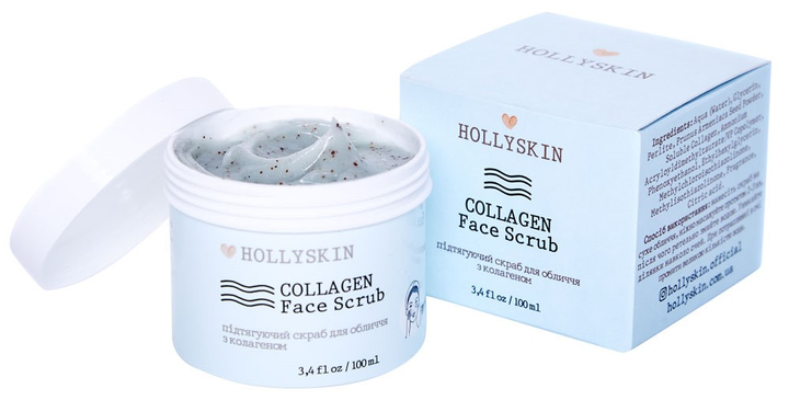 Скраб для лица Hollyskin Collagen Face Scrub с коллагеном 100 мл (4823109700680) 