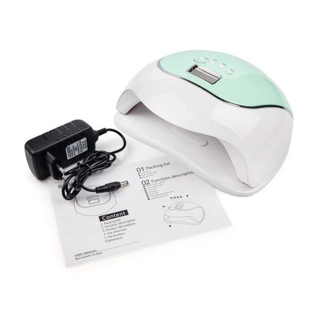 Лампа для маникюра и педикюра (лампа для сушки гель-лака) LED/UV Sun BQ-V5 120 Вт зеленая - изображение 2