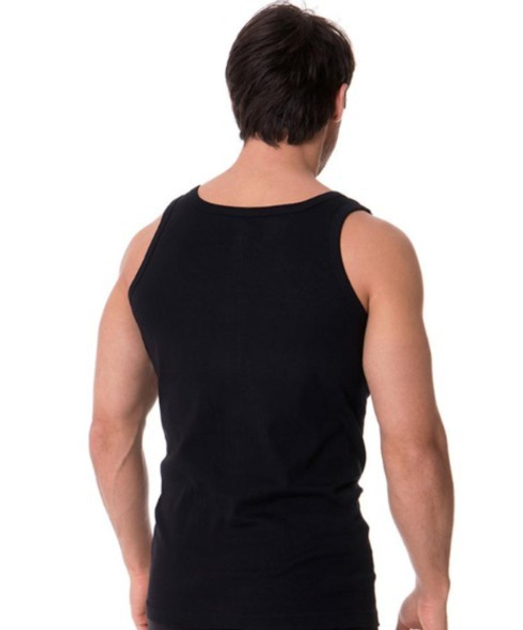 Мужская Майка Черая Длинная Однотонная Хлопок под Рубашку Dorea ...