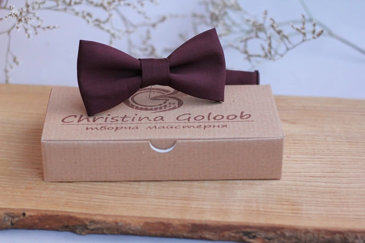 Галстук-бабочка Christina Goloob Autumn one size Марсала (Сангрия) - Фото 1 Галстук-бабочка Christina Goloob Autumn one size Марсала (Сангрия) - изображение 1