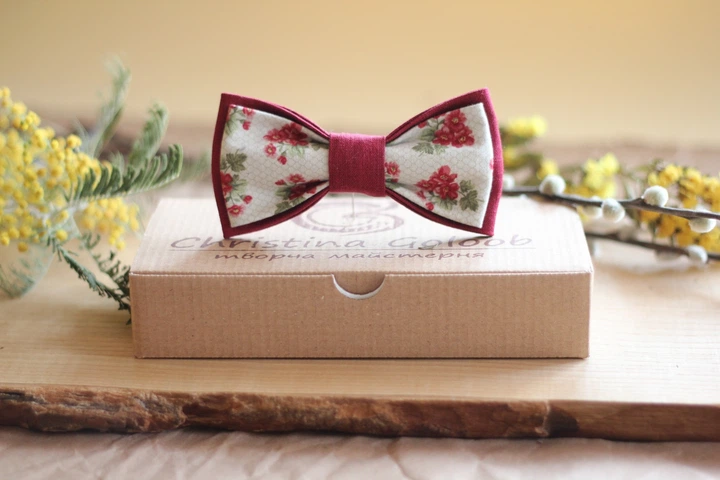 Галстук-бабочка Christina Goloob Romantik one size Темно-красный - Фото 1 Галстук-бабочка Christina Goloob Romantik one size Темно-красный - изображение 1