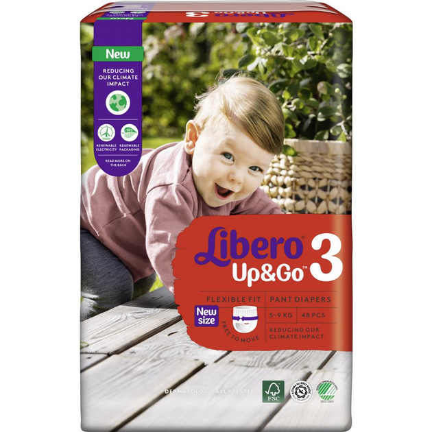 Подгузник Libero UpGo 3 5-9 кг 48 шт (7322541165752) - зображення 2