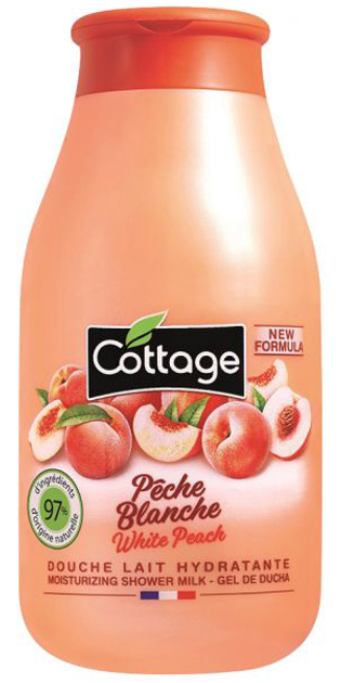 Молочко для душа Cottage White Peach увлажняющее 250 мл (3141389959705 ...