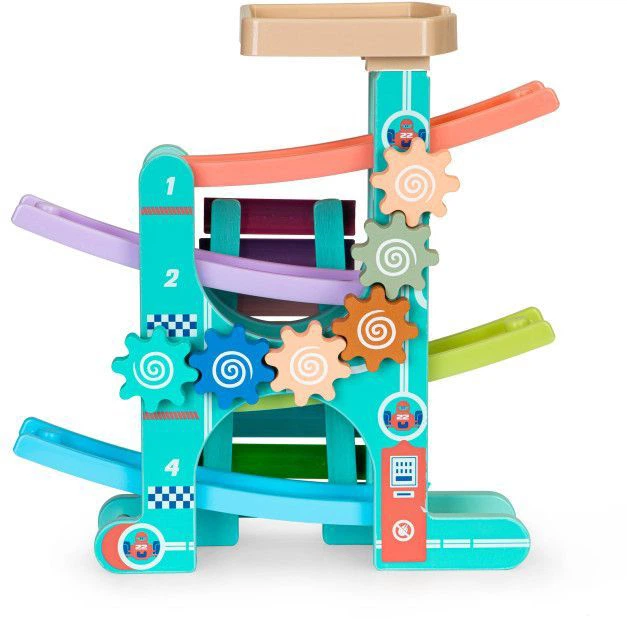 Дерев'яний швидкісний спуск Ecotoys ксилофон + 6 машинок (ME115) (5903769970568) - зображення 2