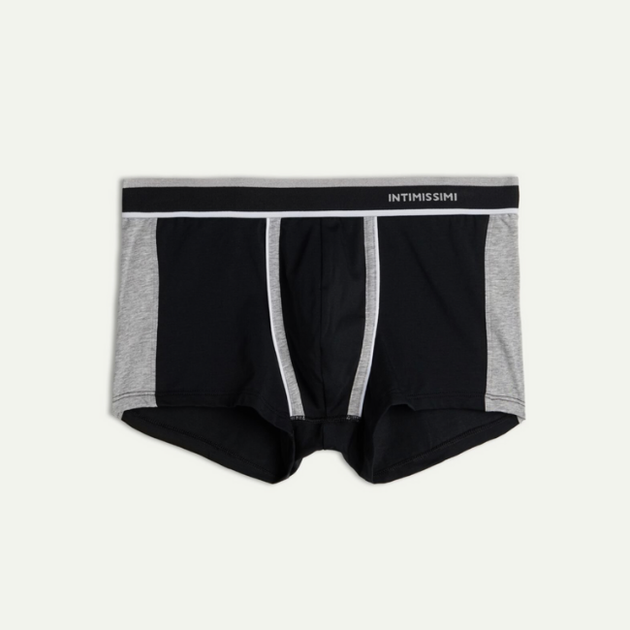 Чоловічі труси з бавовни боксери Intimissimi розмір XL чорно-сірий - Фото 5 Чоловічі труси з бавовни боксери Intimissimi розмір XL чорно-сірий - зображення 5