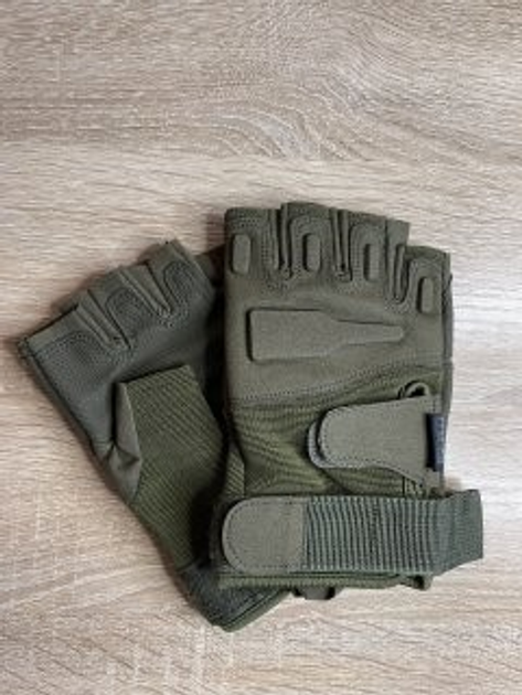 Перчатки тактические беспалые замшевые MFH Protect, цвет олива, L - изображение 1