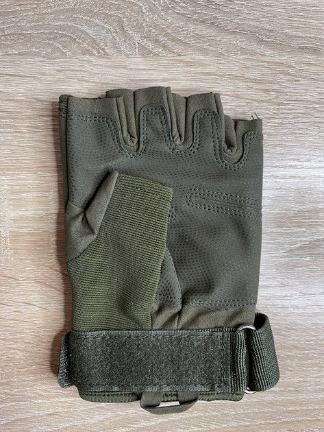Рукавички тактичні безпалі замшеві MFH Protect, колір олива, XL - зображення 2