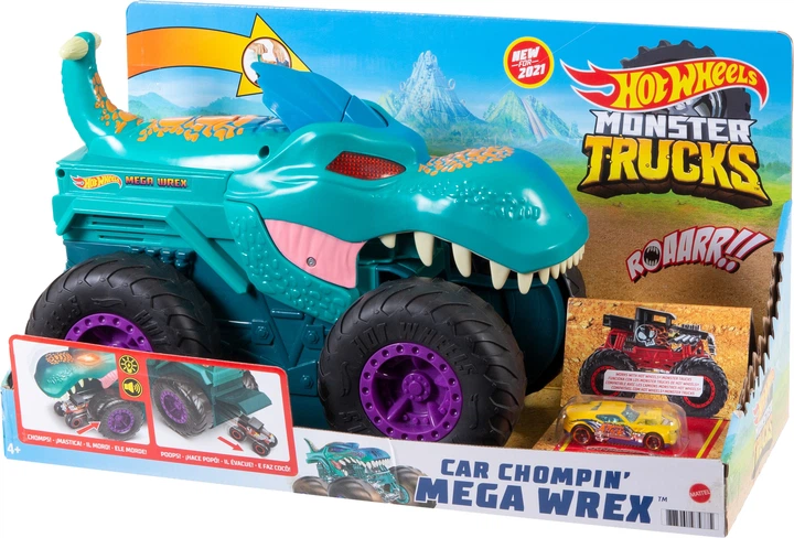 Збільшена машинка Hot Wheels Monster Trucks Хижий Мега Рекс (0887961974775) - зображення 8