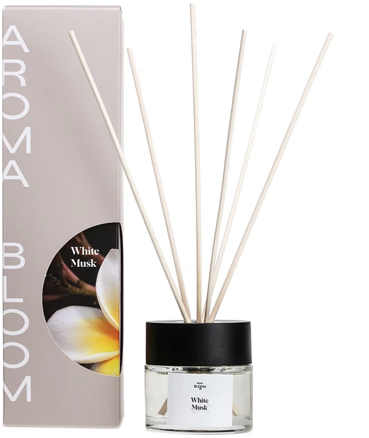 Аромадиффузор для дома Aroma Bloom White musk Белый мускус 50 мл (2252413875012) - Фото 1 Аромадиффузор для дома Aroma Bloom White musk Белый мускус 50 мл (2252413875012) - изображение 1