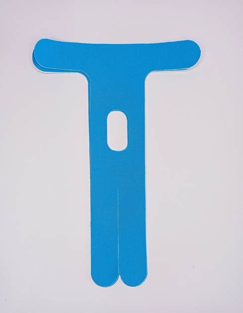 Тейпы для локтевого сустава Pre-cut, для локтей, кинезио пластырь для локтевого сустава (упаковка 2 шт), голубой - изображение 1