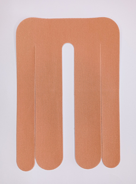 Тейпы для спины Pre-cut, для поясницы, кинезио пластырь для спины (упаковка 2 шт), бежевый - изображение 1