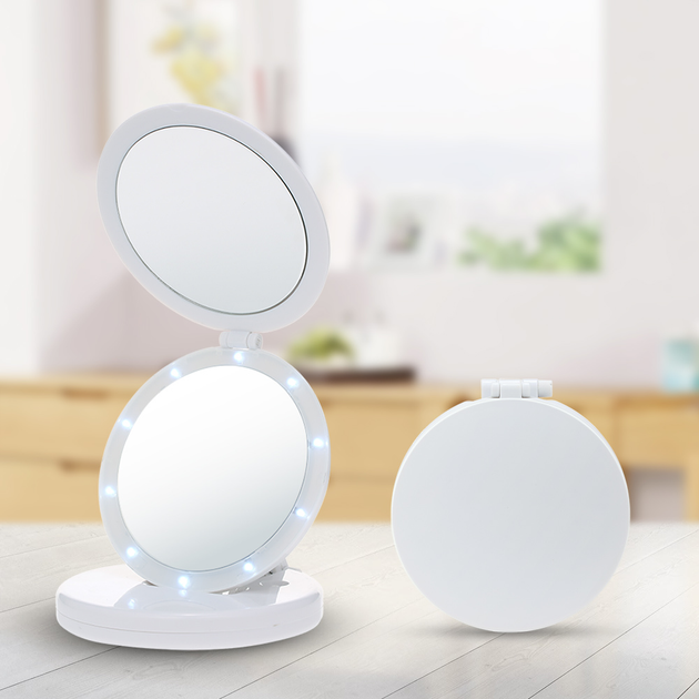 Косметическое зеркало складное с LED подсветкой для макияжа Large LED Mirror Eclipse - изображение 1