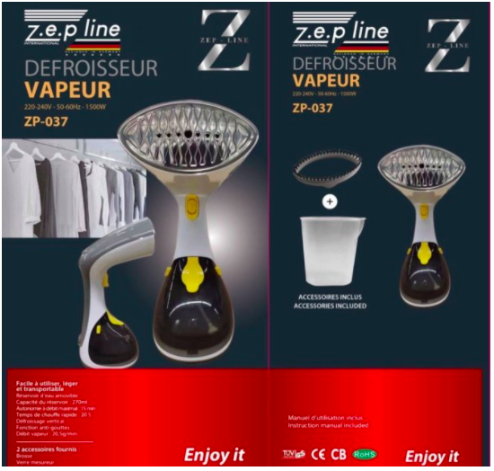 Ручной вертикальный отпариватель для Одежды Zepline ZP-037 1500 Вт - изображение 2