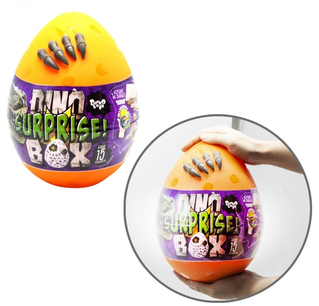 Набор креативного творчества "Dino Surprise Box" Danko Toys DSB-01-01U укр Оранжевый - Фото 1 Набор креативного творчества "Dino Surprise Box" Danko Toys DSB-01-01U укр Оранжевый - изображение 1