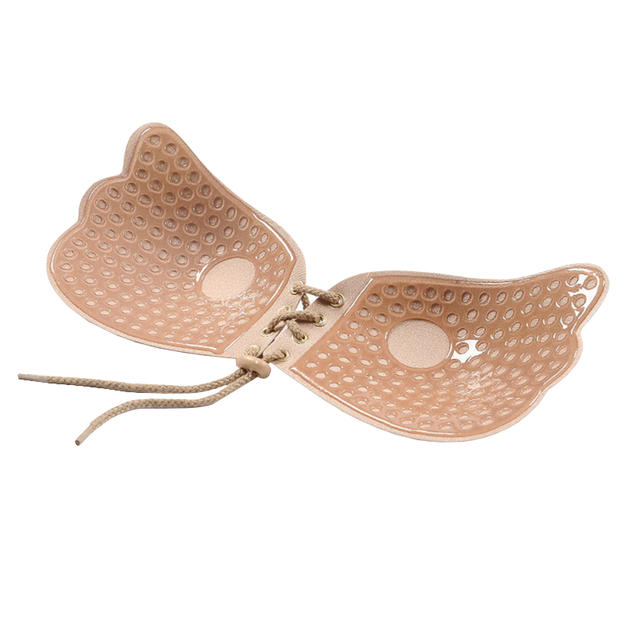 Бюстгальтер-невидимка силиконовый Fly Bra с эффектом Push-Up Beige (B) - изображение 6