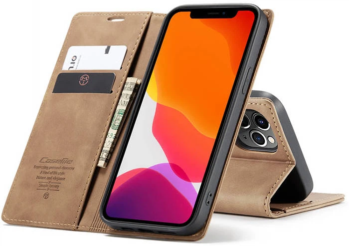 Чохол книжка з магнітом CaseMe на iPhone 12 Pro Brown (20827-30) - зображення 3