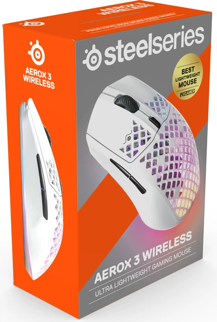 Mysz SteelSeries Aerox 3 Wireless Snow (5707119043298) - obraz 6