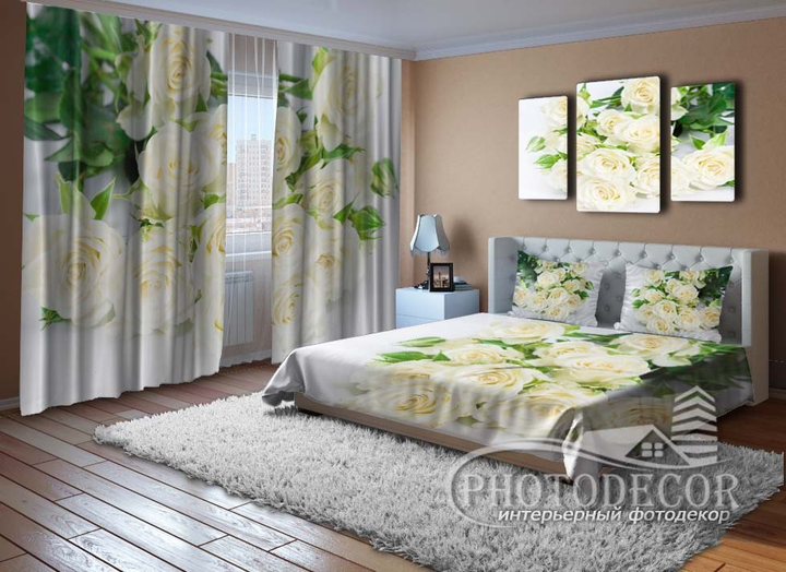 ФотоШтори PHOTODECOR "Білі троянди" - зображення 2