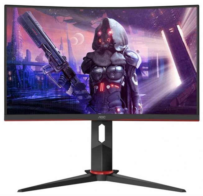 Монитор AOC 23.6" C24G2U/BK VA Black/Red Curved - изображение 1