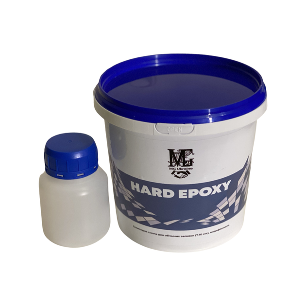 Cмола эпоксидная HARD EPOXY прозрачная для заливки 3D столешниц с отвердителем (толщина слоя до 7см) 2кг - изображение 2