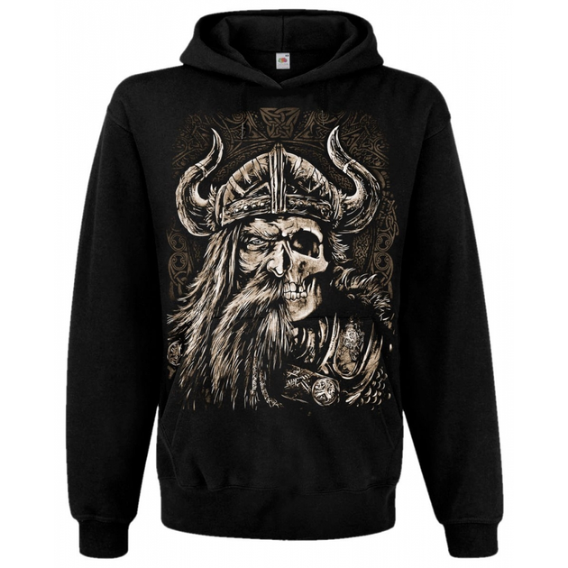Толстовка Rockway без молнии Viking (наполовину лицо, наполовину череп) Черный (00000001450), Размер XXL 