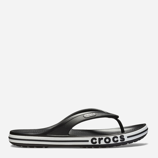 Мужские вьетнамки для пляжа Crocs Jibbitz Bayaband Flip 205393-066 42-43 (M9/W11) 27 см Черные (1914481899048) 